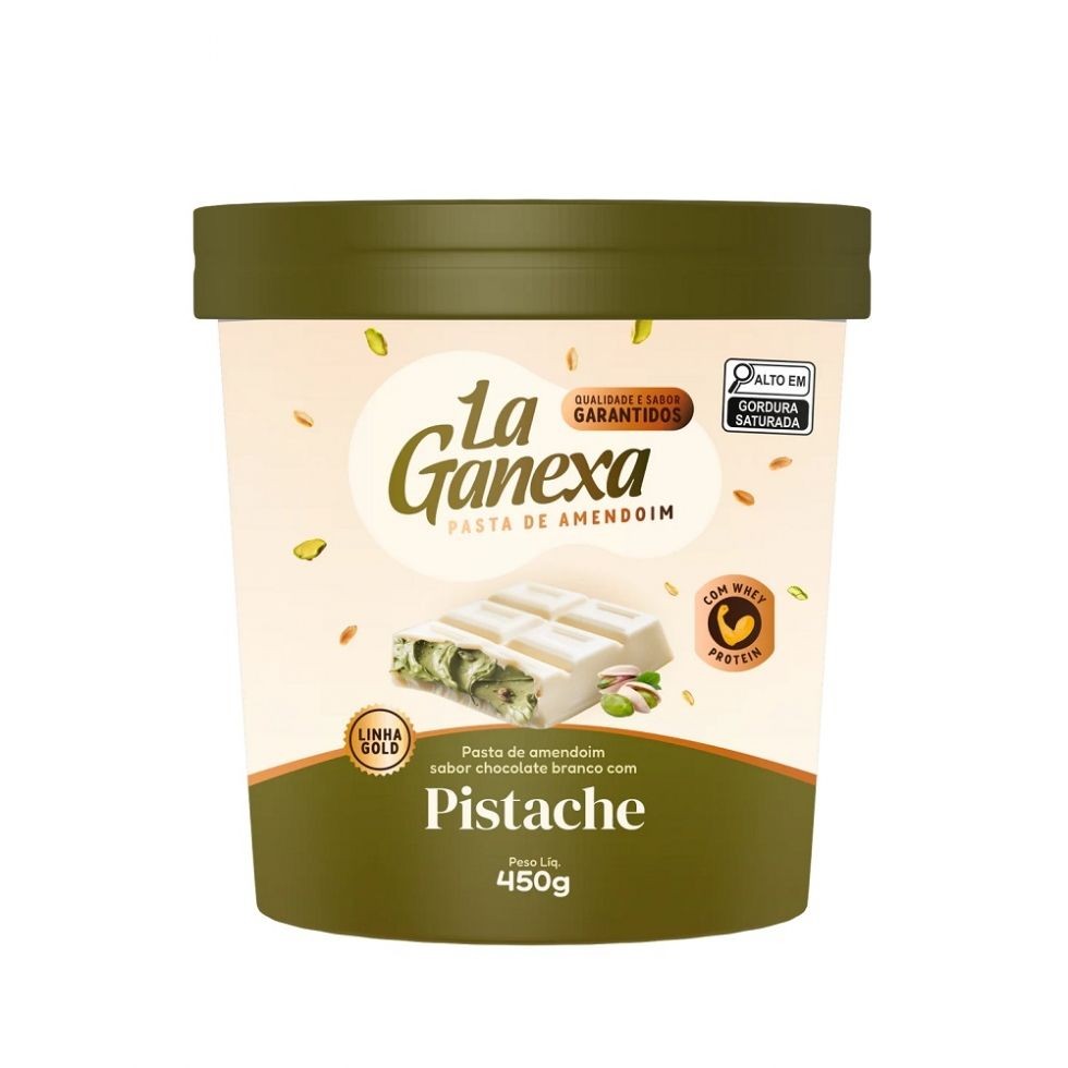 Pasta de Amendoim Integral Gourmet (450g) - Sabor: Pistache
