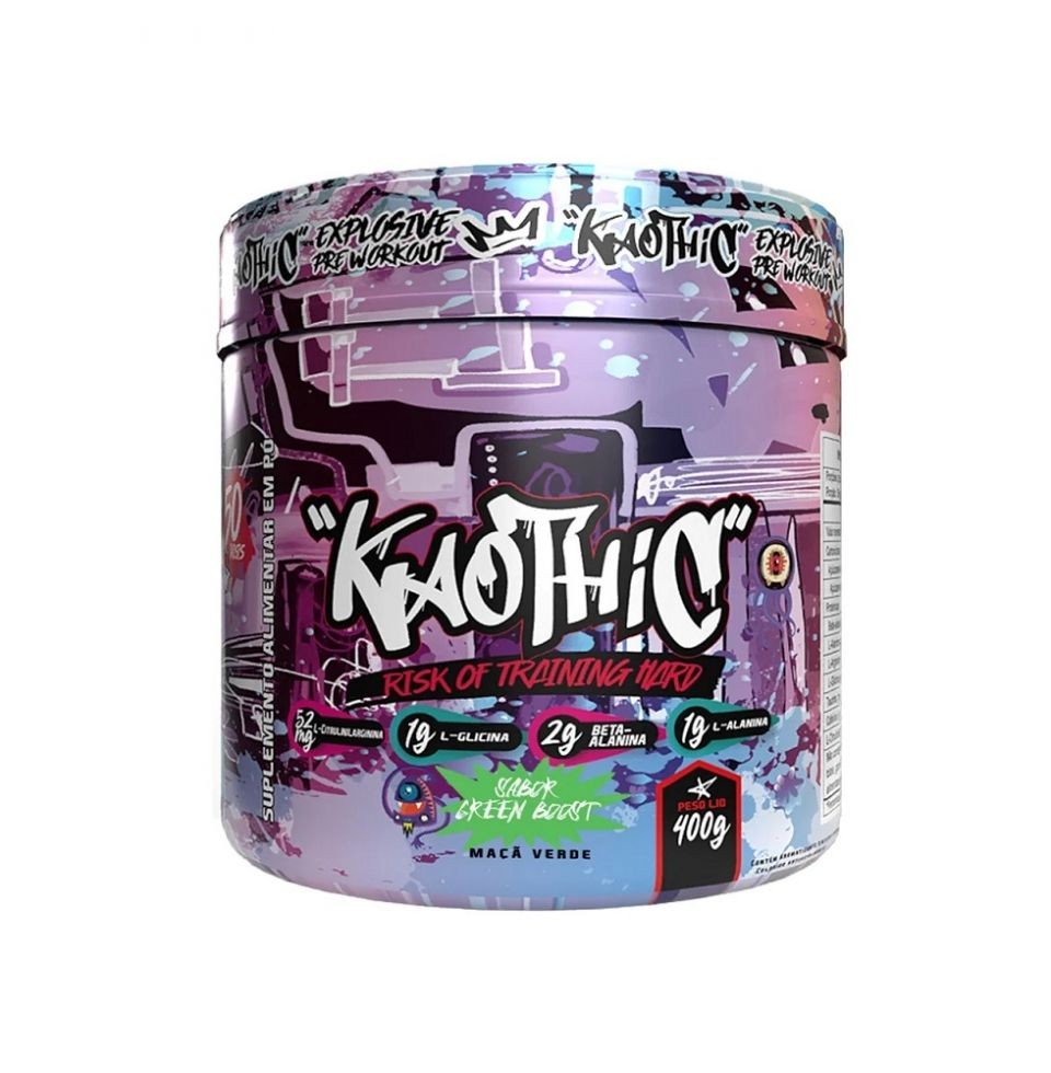 Kaothic Pre Workout (400g) - Sabor: Maçã Verde