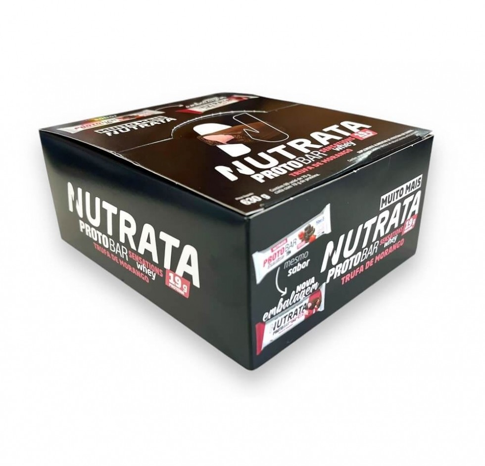 ProtoBar Whey Display - Sabor: Trufa de Morango (9 unid. 70g)