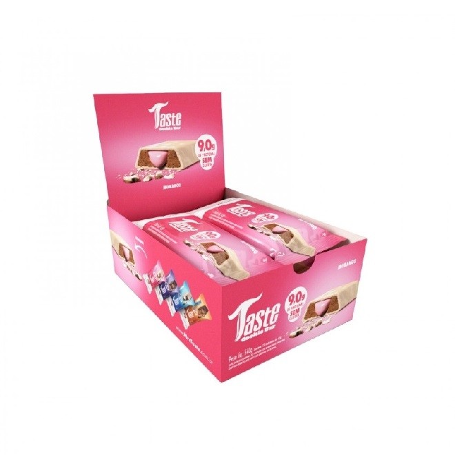 Taste Cookie Bar Display (12 unid 45g) - Sabor: Morango