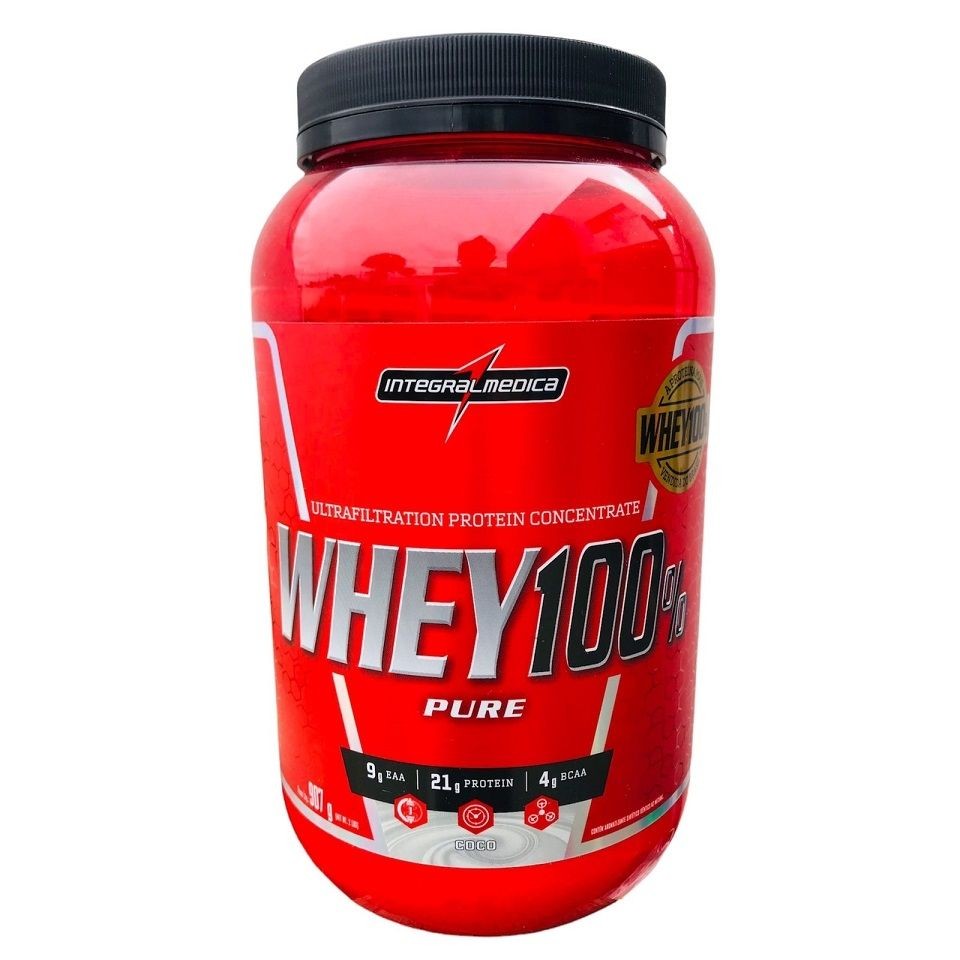 Whey 100% Pure Pote (907g) - Sabor: Coco