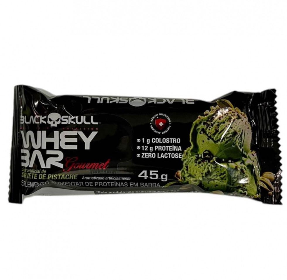 Whey Bar Gourmet (45g) - Sabor: Sorvete de Pistache